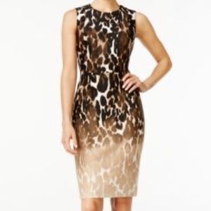 Calvin Klein Animal-Print Sheath Dress